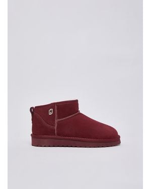 Liu Jo Bottines En Daim - Rouge
