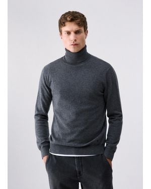 Liu Jo Rollkragenpullover Aus Wolle Und Kaschmir - Blau