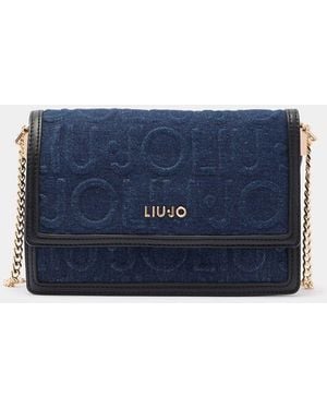 Liu Jo Kleine Umhängetasche Aus Denim - Blau