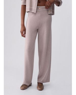Liu Jo Pantalones Con Costuras En Contraste - Neutro