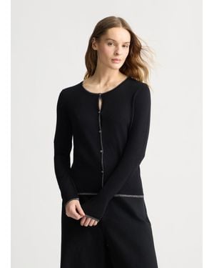 Liu Jo Liu Jo Cardigan Con Bottoni Gioiello - Nero