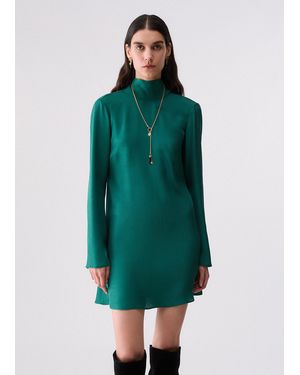 Liu Jo Vestido Corto De Sarga - Verde