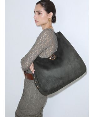 Liu Jo Bolso Hobo Grande Con Tachuelas - Gris