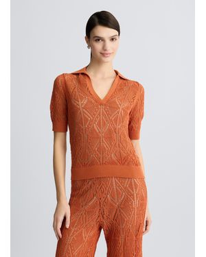 Liu Jo Liu Jo Maglia In Misto Cotone Crochet - Arancione