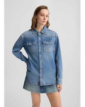 Liu Jo Liu Jo Camicia In Denim - Blu