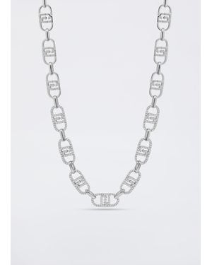 Liu Jo Liu Jo Girocollo Monogram Con Brill - Blu