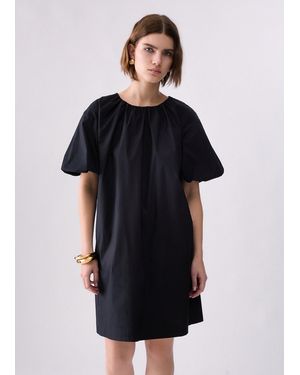 Liu Jo Kurzes Kleid Mit Puffärmeln - Schwarz