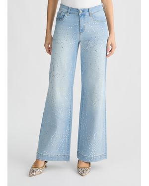 Liu Jo Liu Jo Jeans Flare Con Borchie - Blu