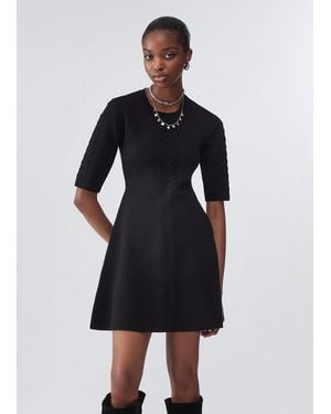 Liu Jo Vestido De Punto Fit & Flare - Negro