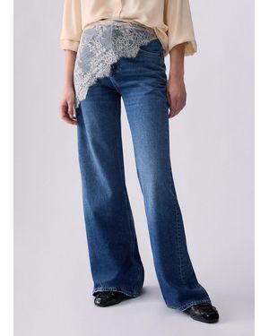Liu Jo Jeans Acampanados Con Bandana - Azul
