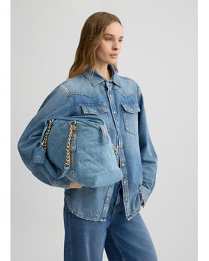 Liu Jo Liu Jo Shopping Bag In Denim Matelassé - Blu