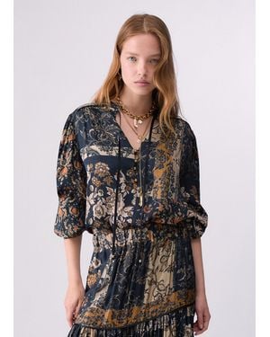 Liu Jo Blusa Con Stampa All-Over - Nero