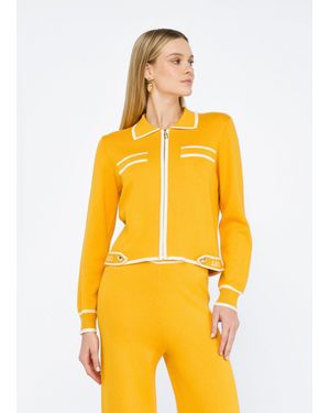 Liu Jo Liu Jo Cardigan Long Avec Zip - Jaune