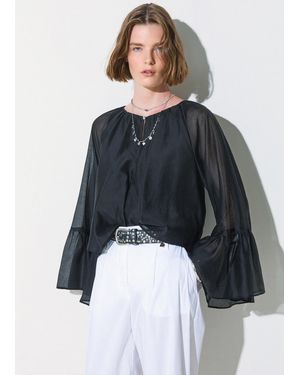 Liu Jo Bluse Aus Musselin - Blau