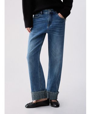 Liu Jo Vaqueros Flare Con Micro Strass - Azul