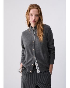 Liu Jo Cardigan En Mélange De Laine - Gris