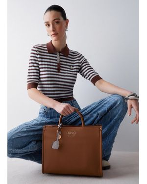 Liu Jo Borsa A Mano Media Con Charm - Blu