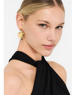 Liu Jo Pendientes En Forma De Corazón - Negro