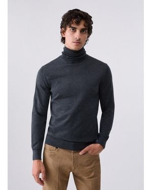 Liu Jo Rollkragenpullover Aus Merinowolle - Blau