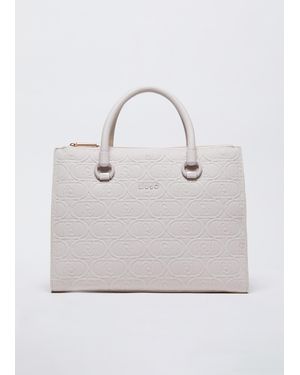 Liu Jo Liu Jo Mittelgroße Satchel Bag Mit Monogramm - Grau
