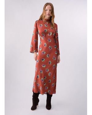 Liu Jo Vestido Midi Floral - Rojo