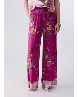 Liu Jo Pantalón De Flores - Rojo