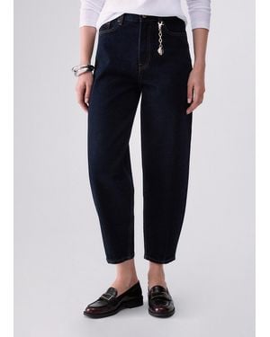 Liu Jo Jeans Boyfriend De Cintura Alta - Azul