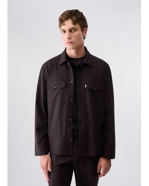 Liu Jo Chaqueta Overshirt De Mezcla De Lana - Negro