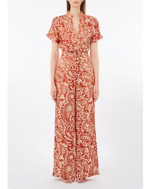Liu Jo Mono De Sarga Estampado - Rojo