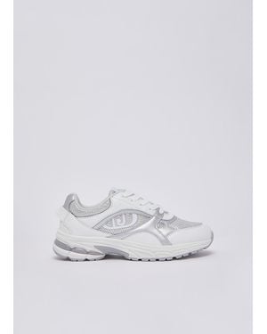 Liu Jo Zapatillas De Malla Metálica - Blanco