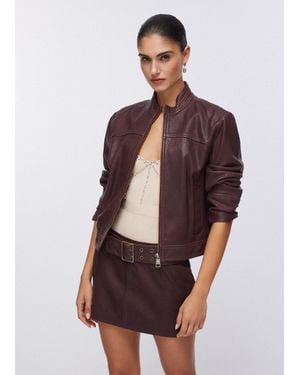 Liu Jo Lederjacke Mit Bändern - Mehrfarbig