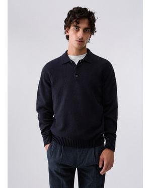 Liu Jo Bouclé-Strickpolo - Blau