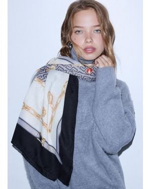 Liu Jo Pañuelo Grande Con Estampado De Charms - Azul