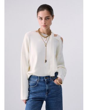 Liu Jo Jersey Con Lazo - Blanco