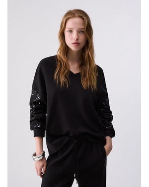 Liu Jo Sudadera Con Lentejuelas - Negro