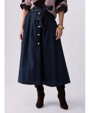 Liu Jo Falda Larga De Denim - Azul