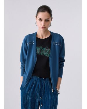 Liu Jo Cárdigan Con Cordones - Azul