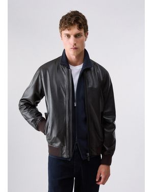 Liu Jo Bomber De Cuero - Negro