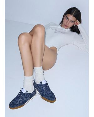 Liu Jo Sneakers En Entièrement Strassé - Bleu