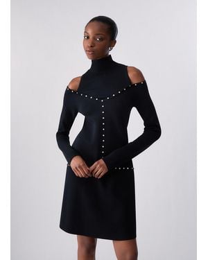 Liu Jo Vestido Corto De Punto - Azul