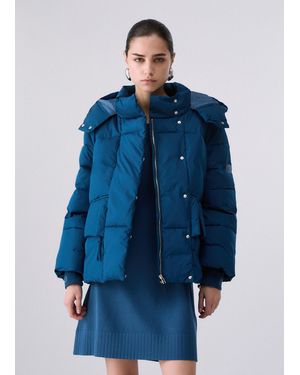 Liu Jo Chaqueta Oversize Con Capucha - Azul