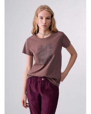 Liu Jo T-Shirt Avec Logo - Violet