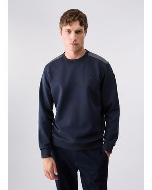 Liu Jo Sweatshirt Mit Einsätzen Aus Scuba - Blau