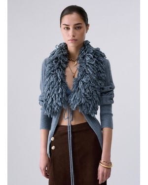 Liu Jo Cardigan Aus Wolle Und Alpaka - Blau