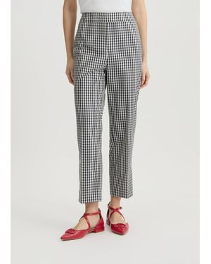 Liu Jo Liu Jo Pantaloni Cropped Check - Grigio