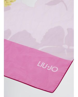 Liu Jo Stola Con Logo Floreale - Rosa