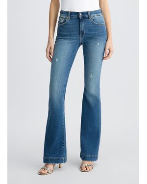 Liu Jo Liu Jo Jeans A Zampa Blu Con Strass