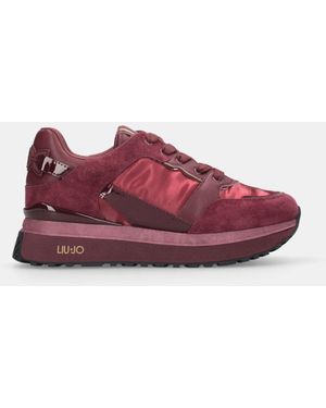 Liu Jo Zapatillas De Plataforma De Cuero - Morado