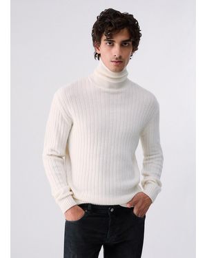 Liu Jo Rollkragenpullover Aus Wolle Und Kaschmir - Weiß