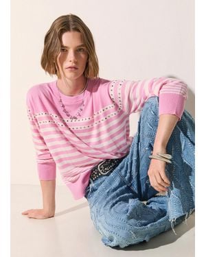 Liu Jo Wollpullover Mit Nieten - Pink